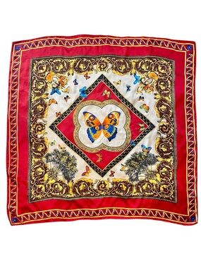 Very Large 100% Silk Butterfly Scarf